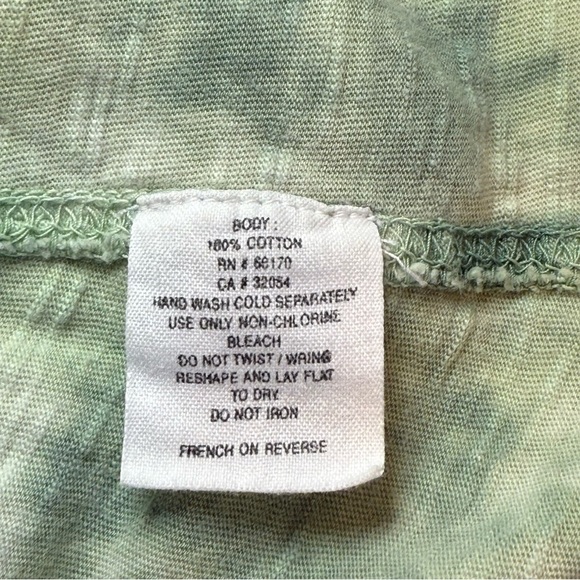 Free People Green Tie Dye Crochet Accent Tank Large Boho Hippie Festival READ - Picture 8 of 10